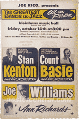 Stan Kenton, Count Basie concert poster